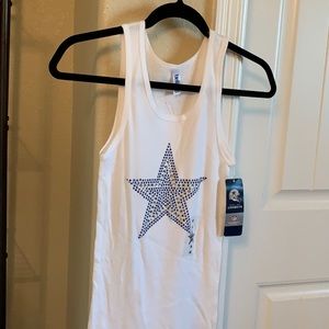 Women’s Dallas cowboy rhinestone bella tank